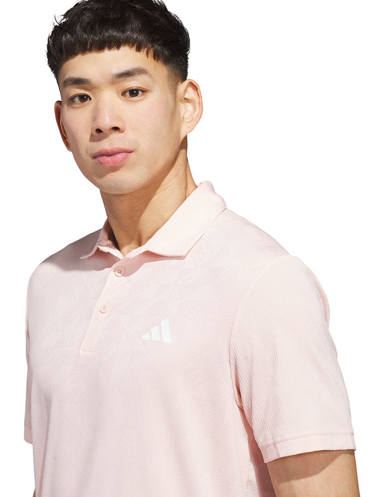 adidas Ultimate365 Jacquard Polo Shirt - Blush Pink
