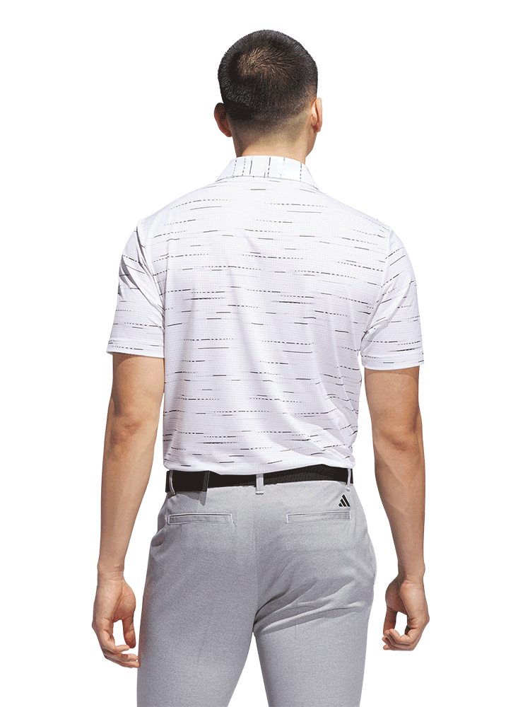 adidas Ultimate365 Mesh Glimmer Print Polo Shirt - Clear Pink