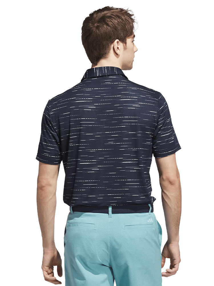 adidas Ultimate365 Mesh Glimmer Print Polo Shirt - Collegiate Navy