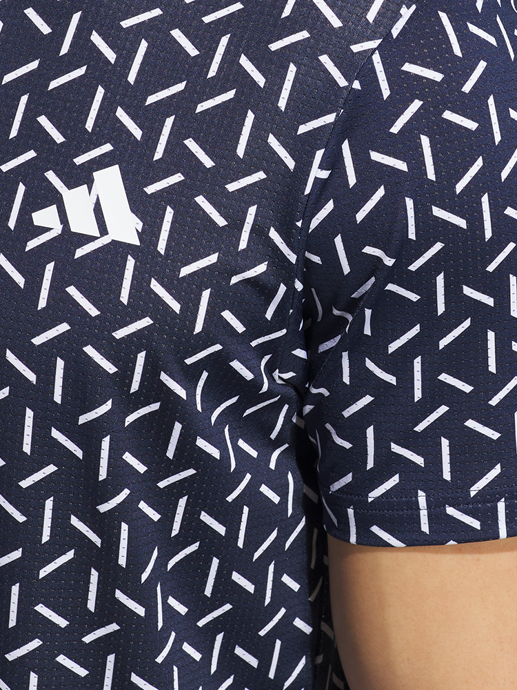 adidas Ultimate365 Mesh Print Climacool Polo - Collegiate Navy