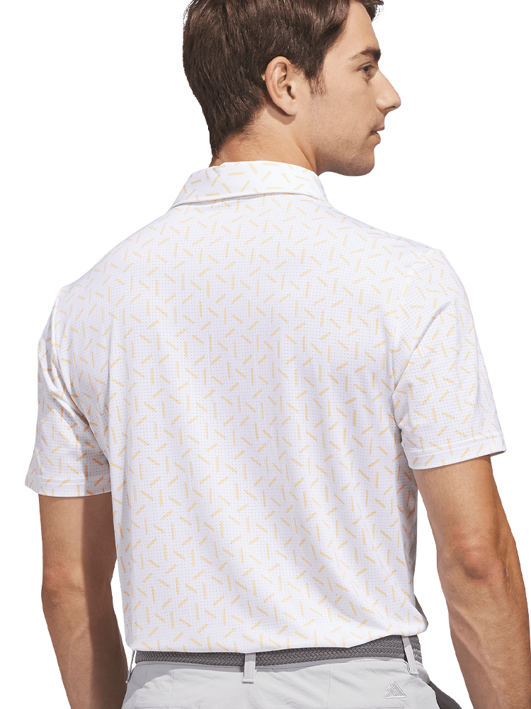 adidas Ultimate365 Mesh Print Climacool Polo - Semi Ice Tangerine