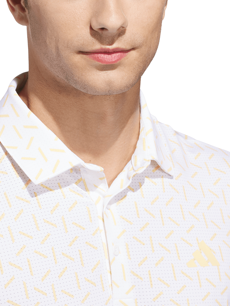 adidas Ultimate365 Mesh Print Climacool Polo - Semi Ice Tangerine