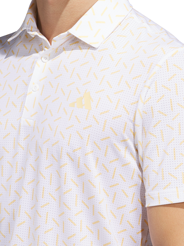 adidas Ultimate365 Mesh Print Climacool Polo - Semi Ice Tangerine