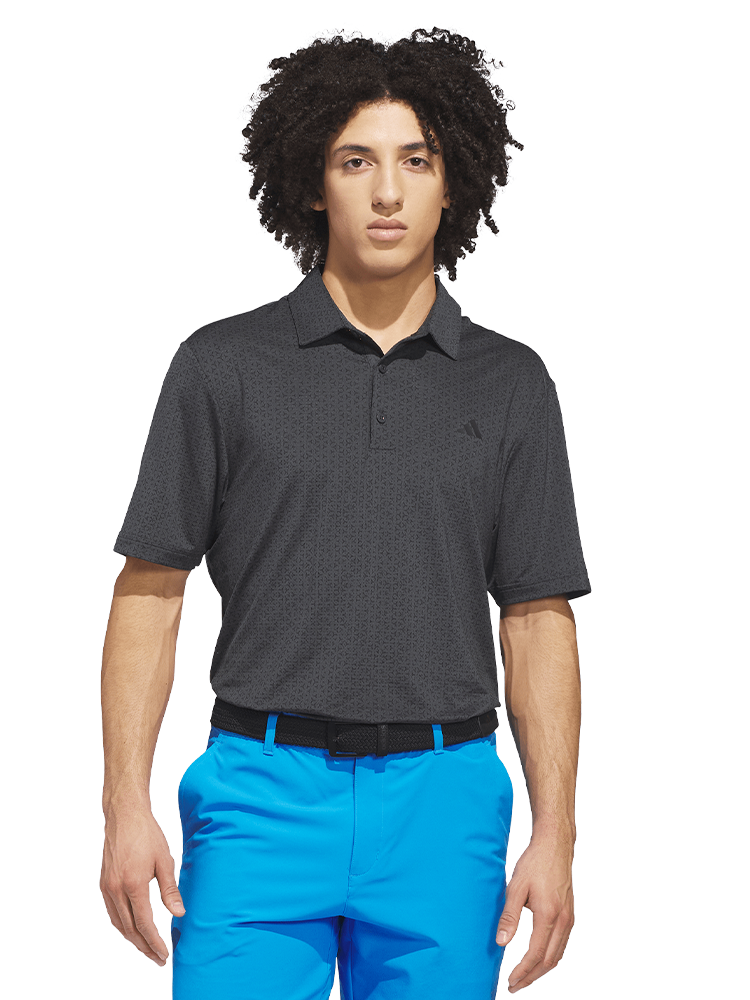 adidas Ultimate365 Mesh Tango Print Climacool Polo Shirt - Black/Carbon