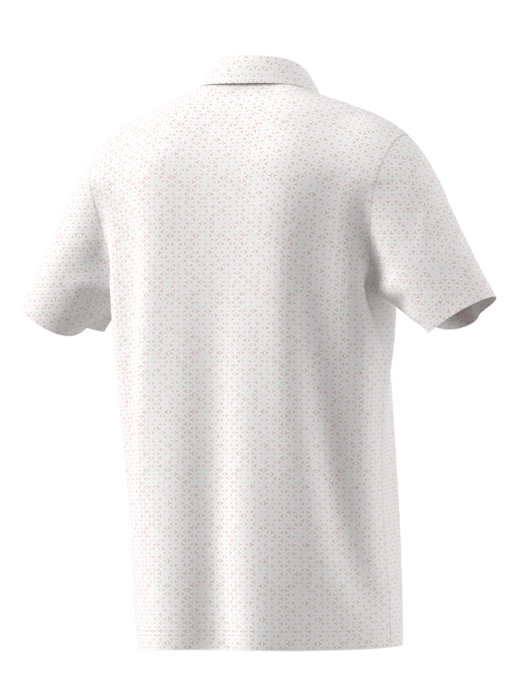 adidas Ultimate365 Mesh Tango Print Climacool Polo Shirt - White/Dusky Orange