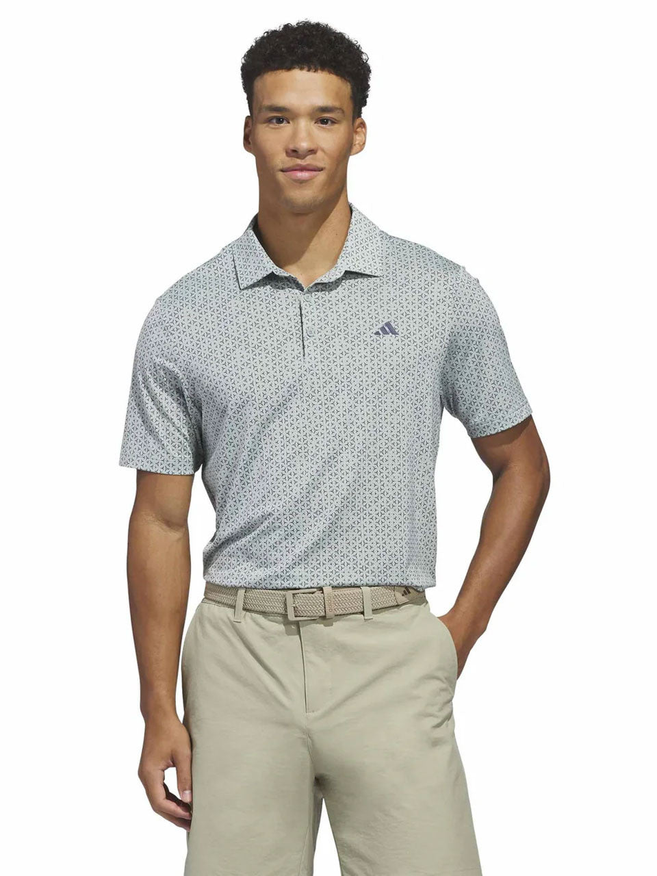 adidas Ultimate365 Mesh Tango Print Climacool Polo Shirt - Wonder Sage/Navy