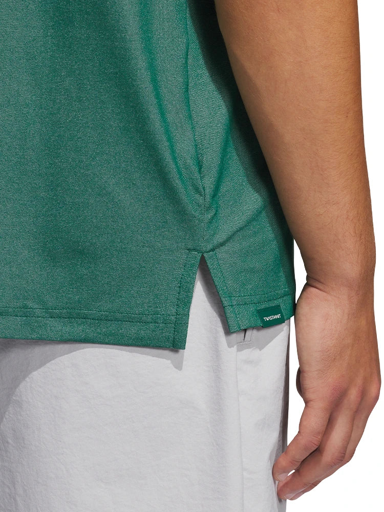 adidas Ultimate365 Tour Twistknit Pique Polo Shirt - Collegiate Green