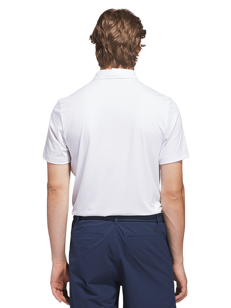 adidas Ultimate365+ Go-To Print Polo Shirt - White/Grey Three