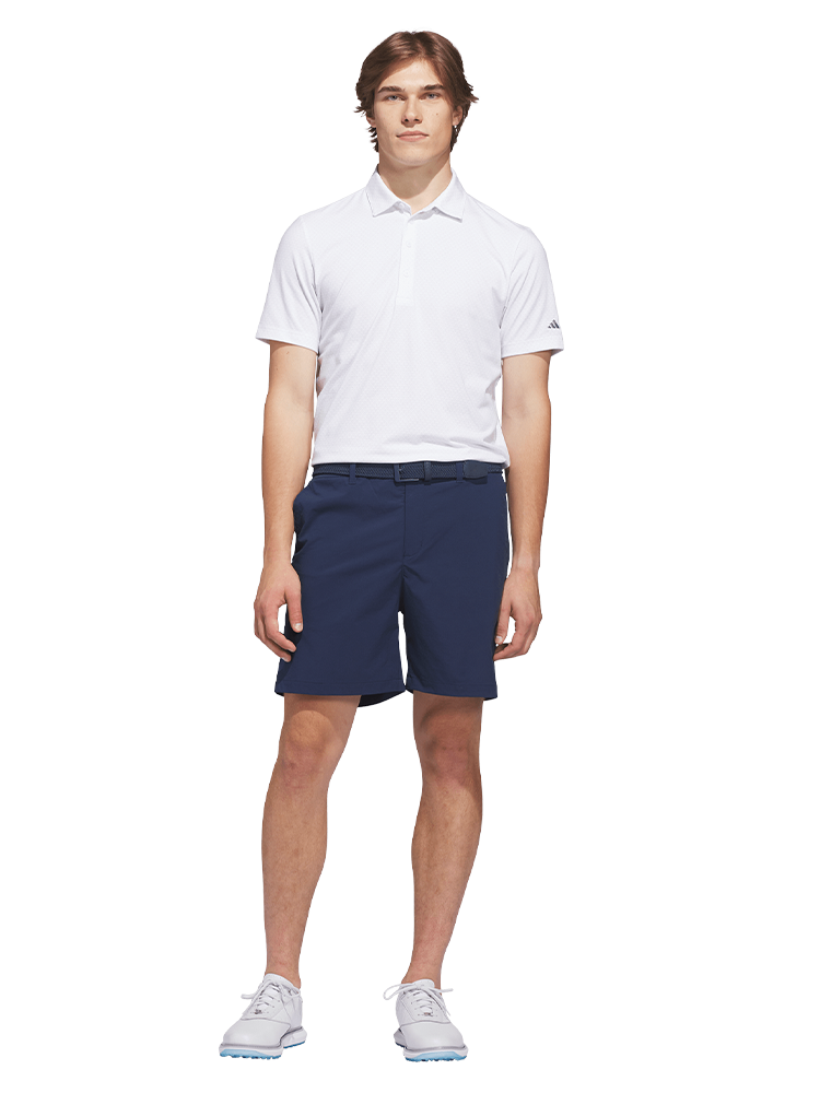 adidas Ultimate365+ Go-To Print Polo Shirt - White/Grey Three