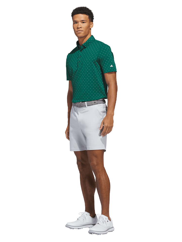 adidas Ultimate365+ Micro Print Polo Shirt - Collegiate Green/White