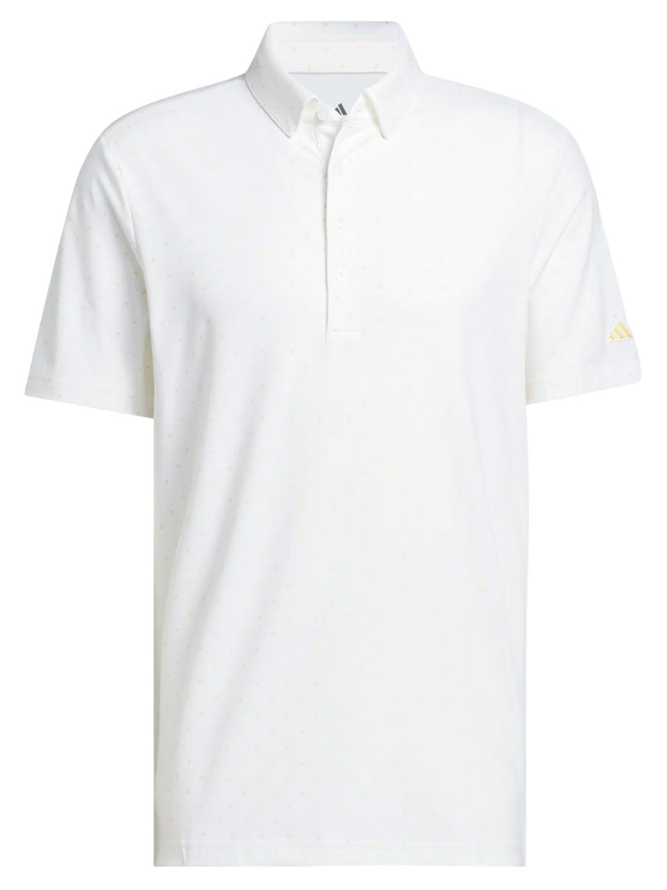 adidas Ultimate365+ Micro Print Polo Shirt - White/Semi Ice Tangerine