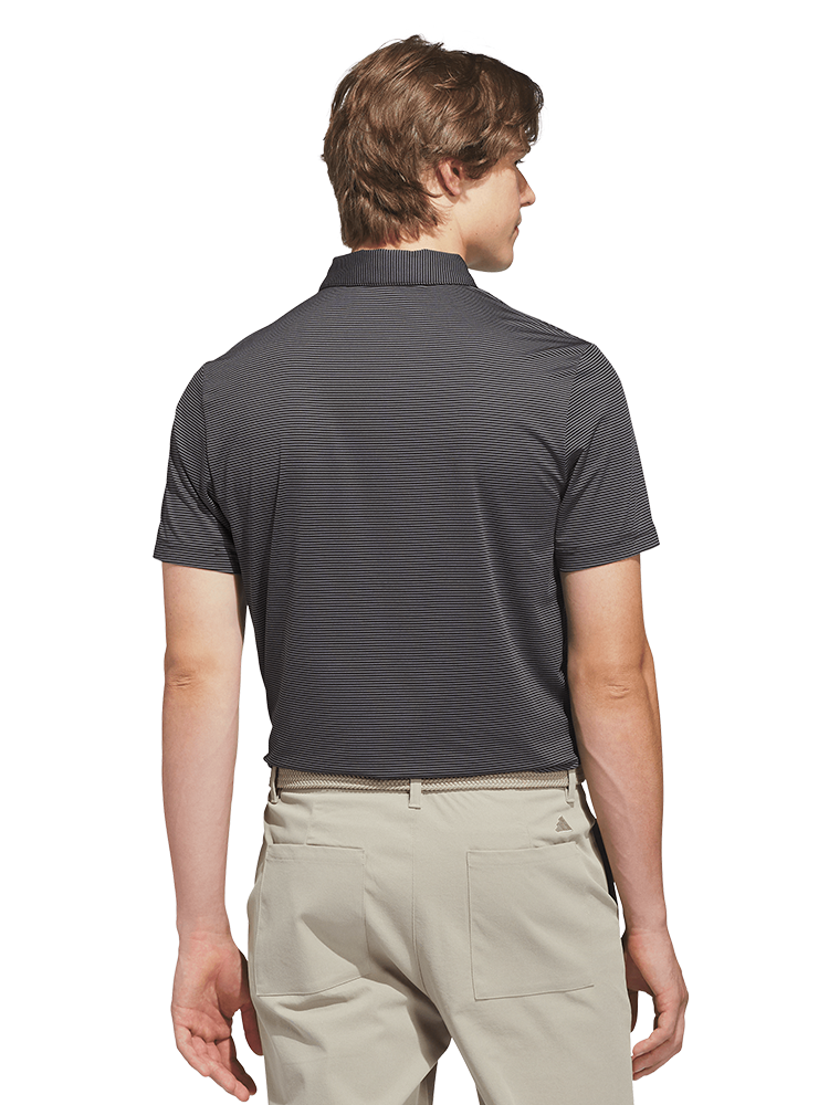 adidas Ultimate365+ Pencil Stripe Climacool Polo Shirt - Carbon/Black