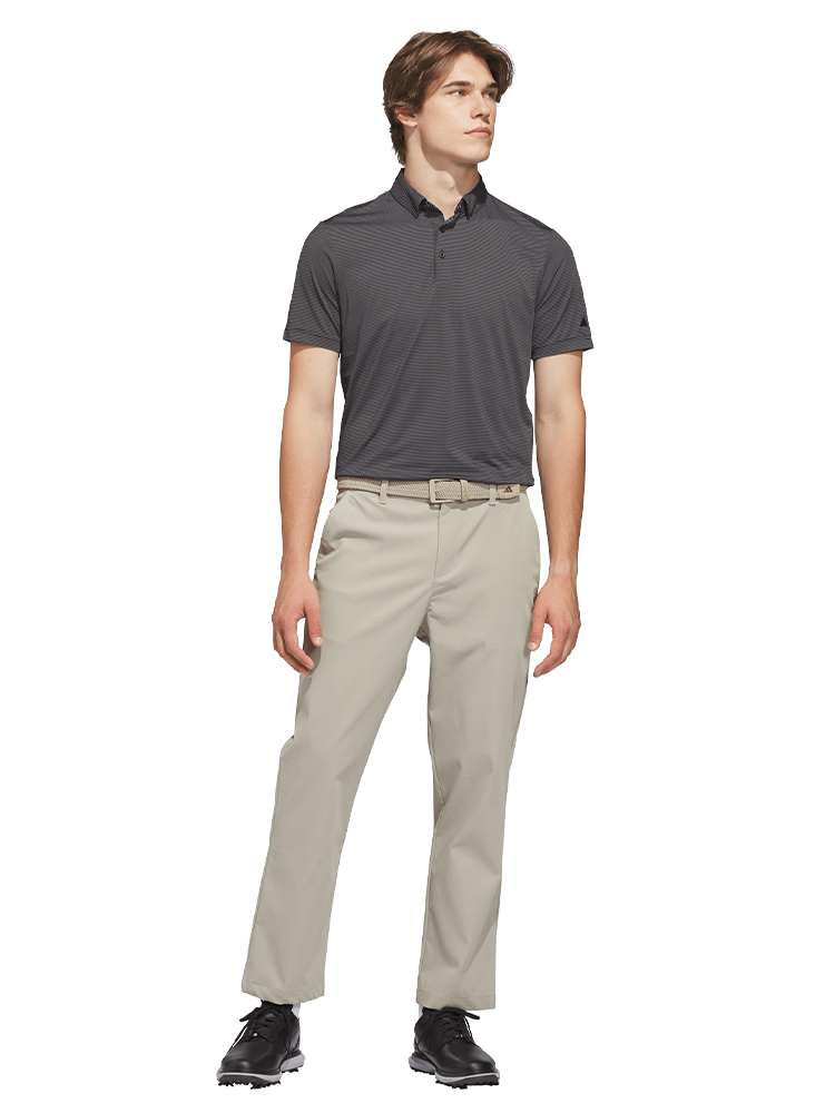 adidas Ultimate365+ Pencil Stripe Climacool Polo Shirt - Carbon/Black