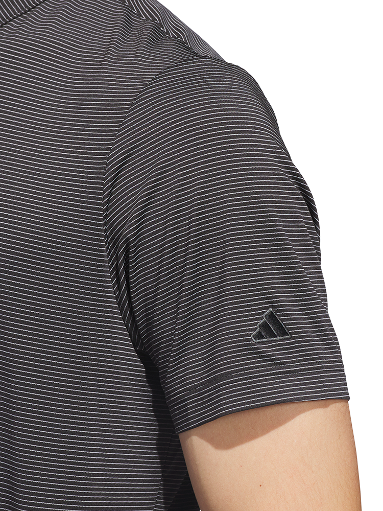adidas Ultimate365+ Pencil Stripe Climacool Polo Shirt - Carbon/Black