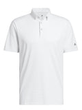 adidas Ultimate365+ Pencil Stripe Climacool Polo Shirt - White/Wonder Sage