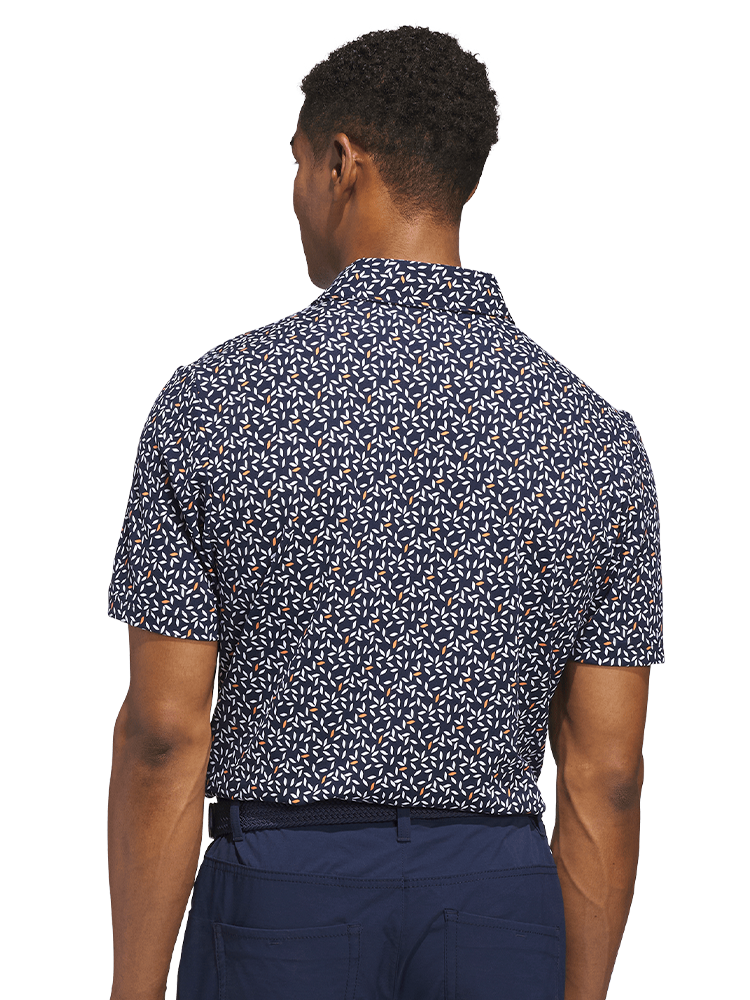 adidas Ultimate365+ Soft Print Polo Shirt - Collegiate Navy/White