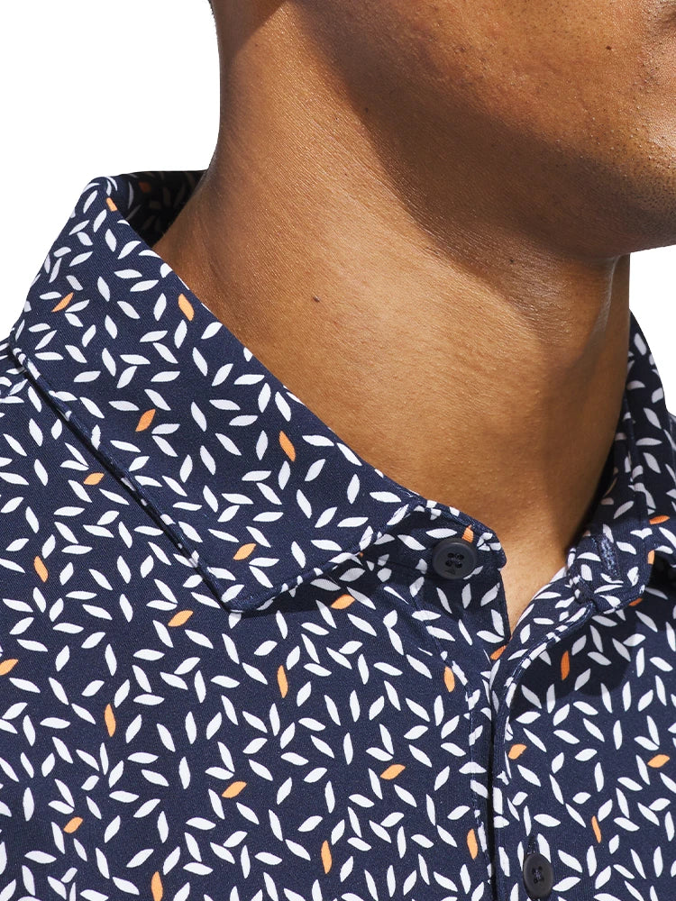 adidas Ultimate365+ Soft Print Polo Shirt - Collegiate Navy/White