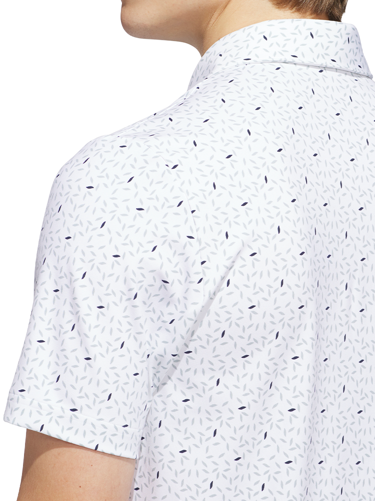 adidas Ultimate365+ Soft Print Polo Shirt - White/Wonder Sage