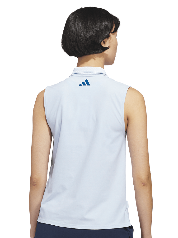 adidas Womens Beyond Twistknit Polo Shirt - Crystal Sky