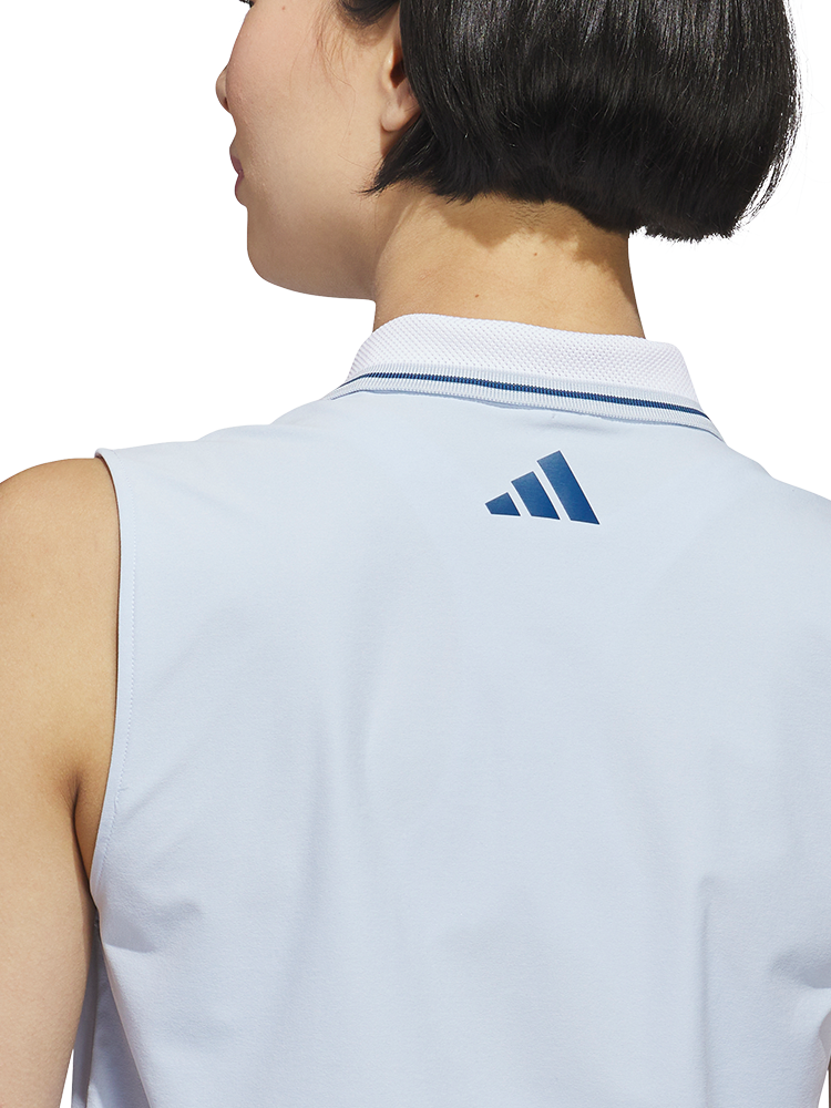 adidas Womens Beyond Twistknit Polo Shirt - Crystal Sky