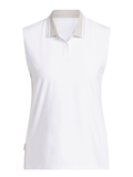adidas Womens Beyond Twistknit Polo Shirt - White/Wonder Alumina