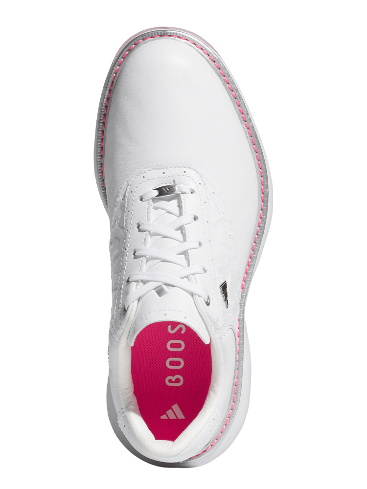 adidas Womens MC70 Spikeless Golf Shoes - Ftwr White/Silver Met./Lucid Pink