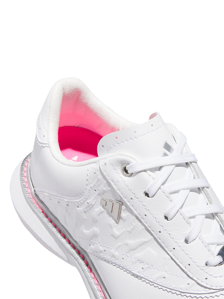 adidas Womens MC70 Spikeless Golf Shoes - Ftwr White/Silver Met./Lucid Pink