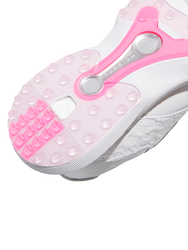adidas Womens MC70 Spikeless Golf Shoes - Ftwr White/Silver Met./Lucid Pink