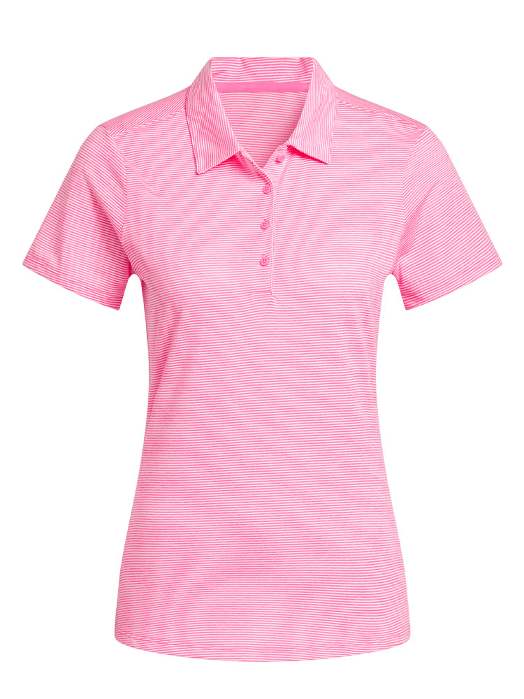 adidas Womens Ottoman Short Sleeve Polo Shirt - Lucid Pink