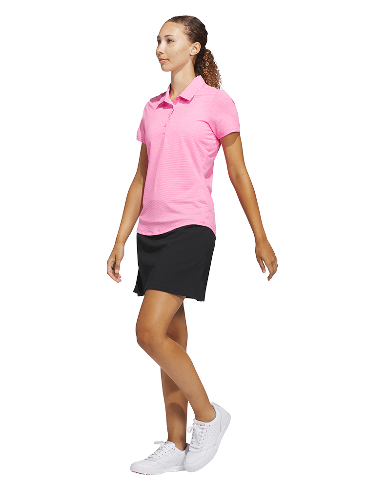 adidas Womens Ottoman Short Sleeve Polo Shirt - Lucid Pink