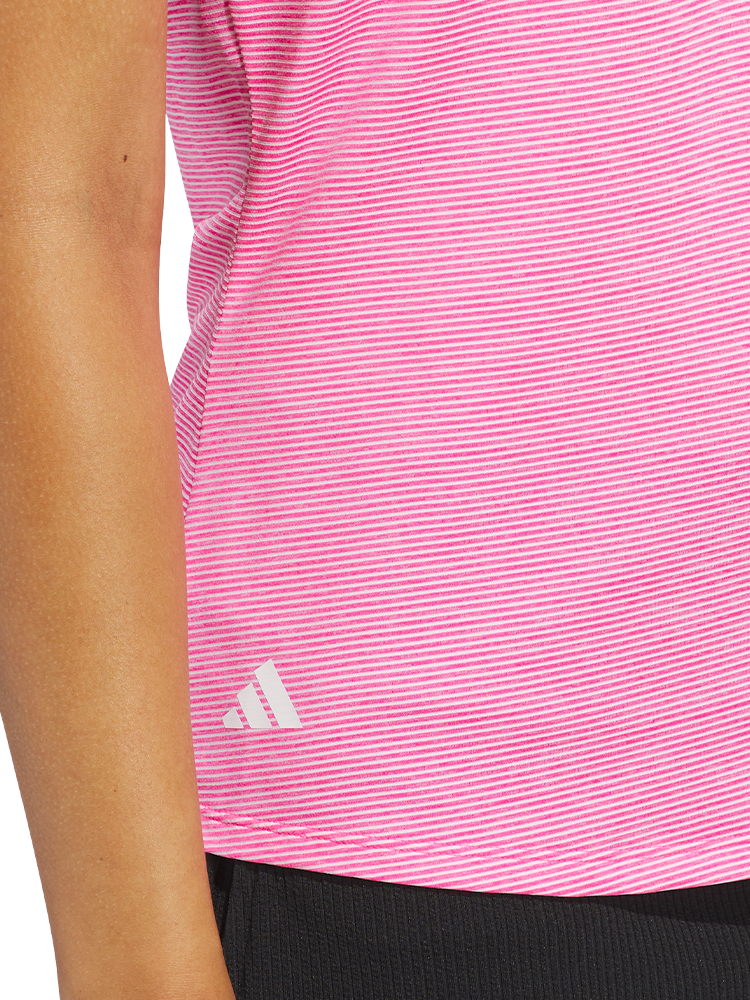 adidas Womens Ottoman Short Sleeve Polo Shirt - Lucid Pink