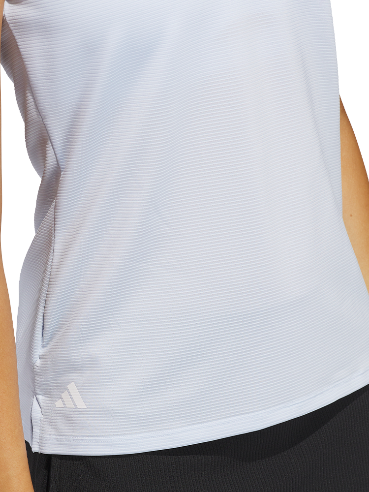 adidas Womens Ottoman Sleeveless Polo Shirt - Crystal Sky