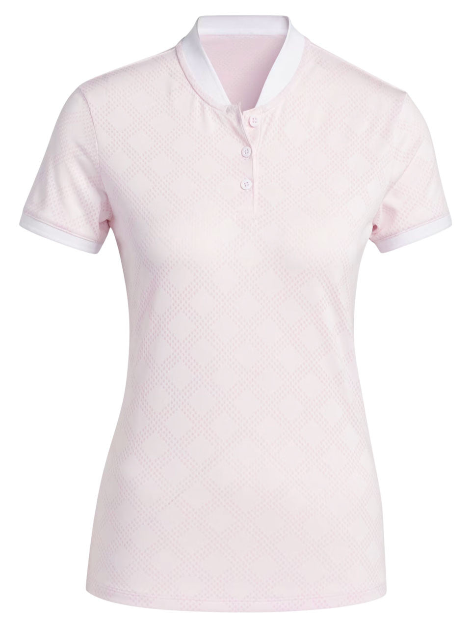 adidas Womens Ultimate365 Jacquard Short Sleeve Polo Shirt - Clear Pink