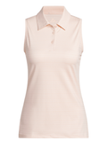 adidas Womens Ultimate365 Jacquard Sleeveless Polo - Blush Pink