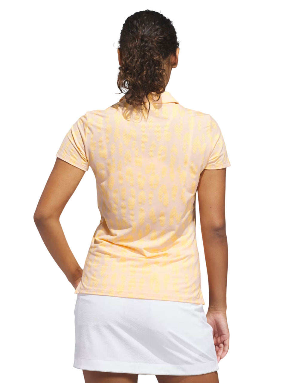 adidas Womens Ultimate365 Jacquard Climacool Polo Shirt - Blush Pink