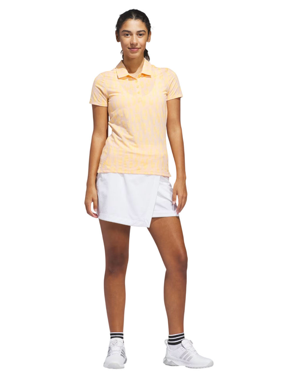 adidas Womens Ultimate365 Jacquard Climacool Polo Shirt - Blush Pink