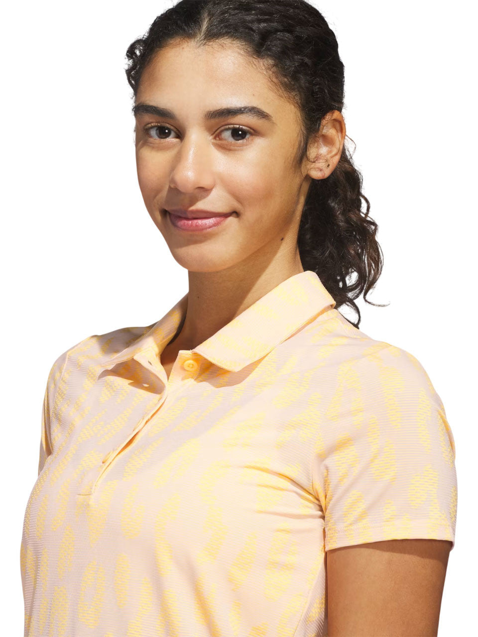 adidas Womens Ultimate365 Jacquard Climacool Polo Shirt - Blush Pink
