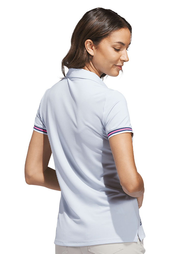 adidas Womens Ultimate365 Short Sleeve Polo Shirt - Crystal Sky