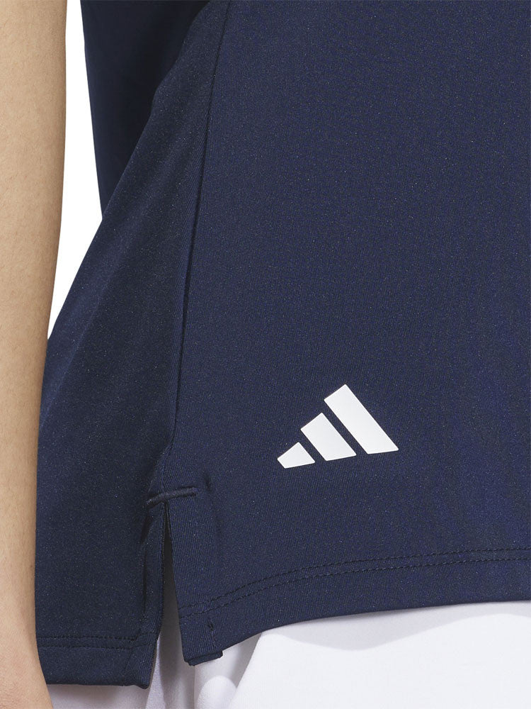 adidas Womens Ultimate365 Solid Short Sleeve Polo Shirt - Collegiate Navy