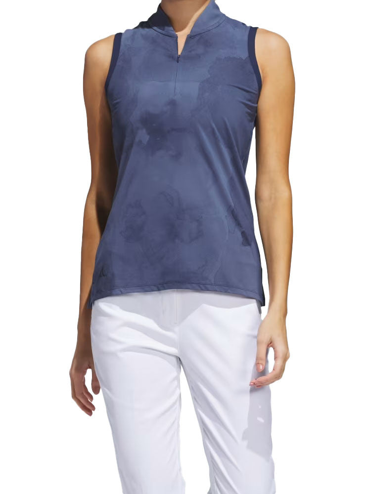 adidas Womens Ultimate365 Tour Sleeveless Polo Shirt - Collegiate Navy