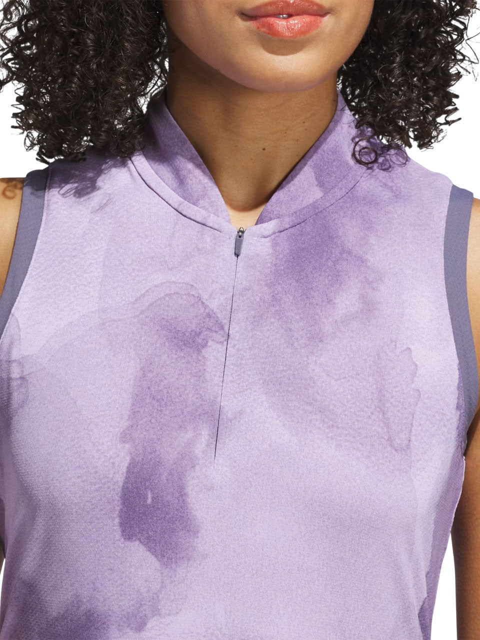 adidas Womens Ultimate365 Tour Sleeveless Polo Shirt - Preloved Violet