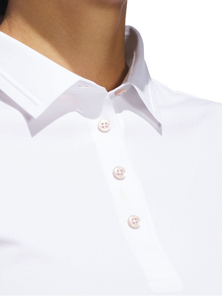 adidas Womens Ultimate365 Tour Twistknit Polo Shirt - White