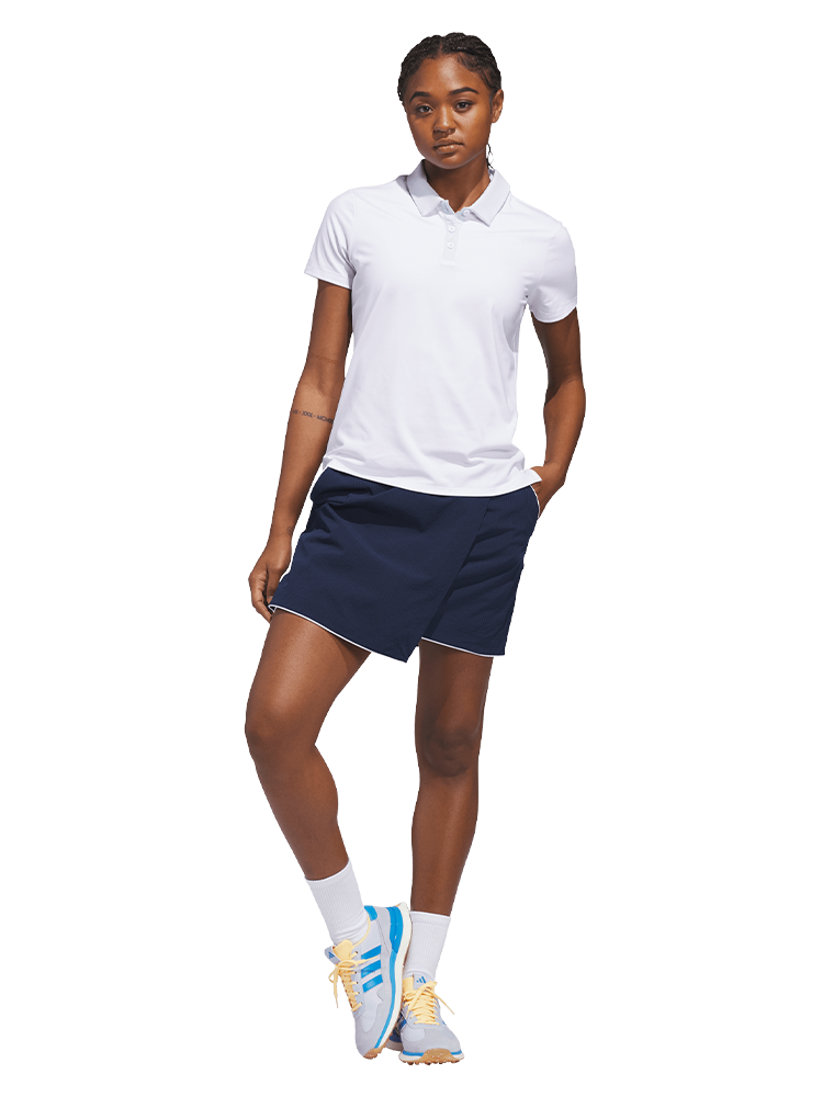 adidas Womens Ultimate365+ Grid Climacool Polo - Crystal Sky