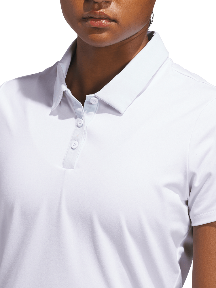 adidas Womens Ultimate365+ Grid Climacool Polo - Crystal Sky