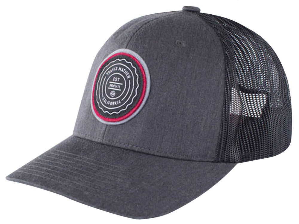 TravisMathew The Patch Cap - Heather Grey Pinstripe