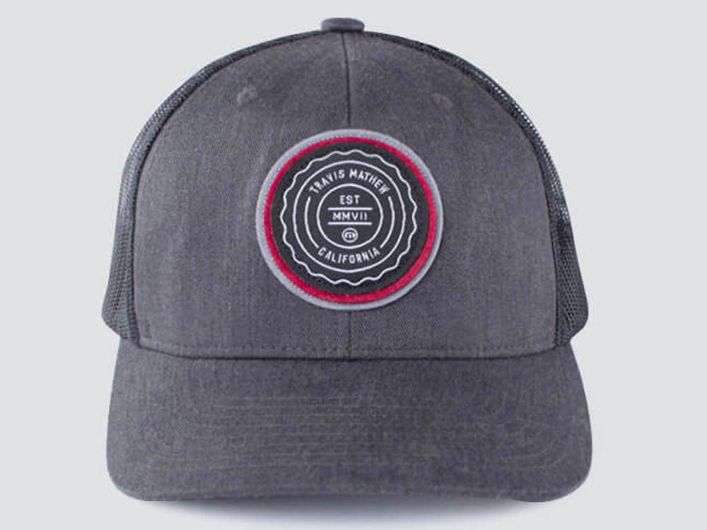 TravisMathew The Patch Cap - Heather Grey Pinstripe