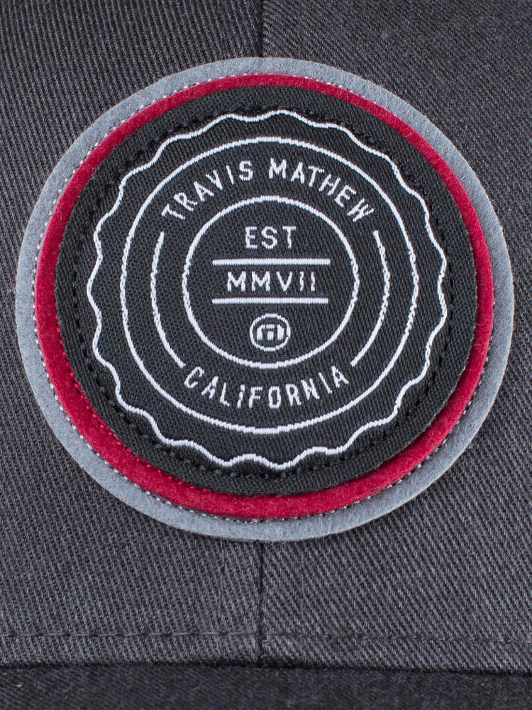 TravisMathew The Patch Cap - Heather Grey Pinstripe