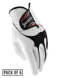 Srixon All Weather Pack Of 6 Golf Gloves - White