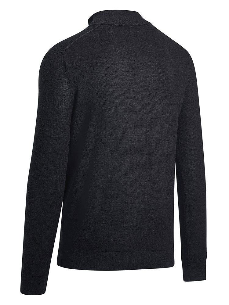 Callaway 1/4-Zip Blended Merino Sweater - Black Ink