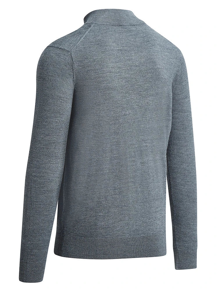 Callaway 1/4-Zip Blended Merino Sweater - Steel Heather